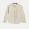 Boy's plain beige canvas shirt Boy's plain beige canvas shirt