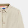 Boy's plain beige canvas shirt Boy's plain beige canvas shirt