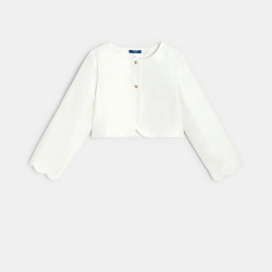 Girl's white bolero jacket