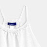 Débardeur uni détail crochet blanc Fille Débardeur uni détail crochet blanc Fille
