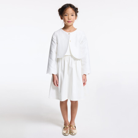 Veste courte style boléro blanc Fille Veste courte style boléro blanc Fille