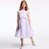 Robe chic détail nœud mauve Fille Robe chic détail nœud mauve Fille