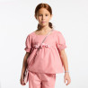 Blouse à fleurs vieux rose Fille Blouse à fleurs vieux rose Fille