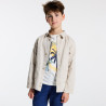Boy's plain beige canvas shirt Boy's plain beige canvas shirt