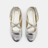 Ballerine croisée irisé gris fille Ballerine croisée irisé gris fille