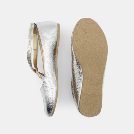 Ballerine croisée irisé gris fille Ballerine croisée irisé gris fille