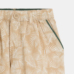 Boy's beige linen printed...