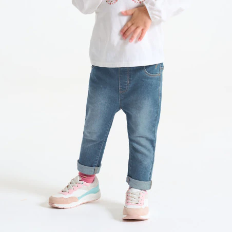 Pantalon tregging bleu bébé fille