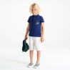 Boy's navy blue short-sleeve palm tree polo shirt Boy's navy blue short-sleeve palm tree polo shirt