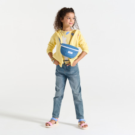 Jean boyfriend délavé bleu Fille Jean boyfriend délavé bleu Fille