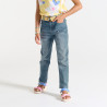 Jean boyfriend délavé bleu Fille Jean boyfriend délavé bleu Fille