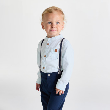 Chemise oxford bleu clair bébé garçon