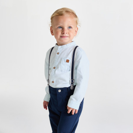 Chemise oxford bleu clair bébé garçon Chemise oxford bleu clair bébé garçon
