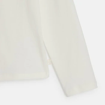 T-shirt col roulé blanc fille