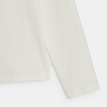 T-shirt with rolled collar