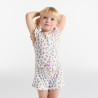Combi courte légère imprimée vert bébé fille Combi courte légère imprimée vert bébé fille